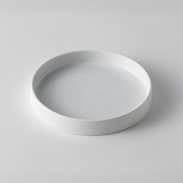 MORIYAMA 内釉薬切立プレート ホワイト13cm