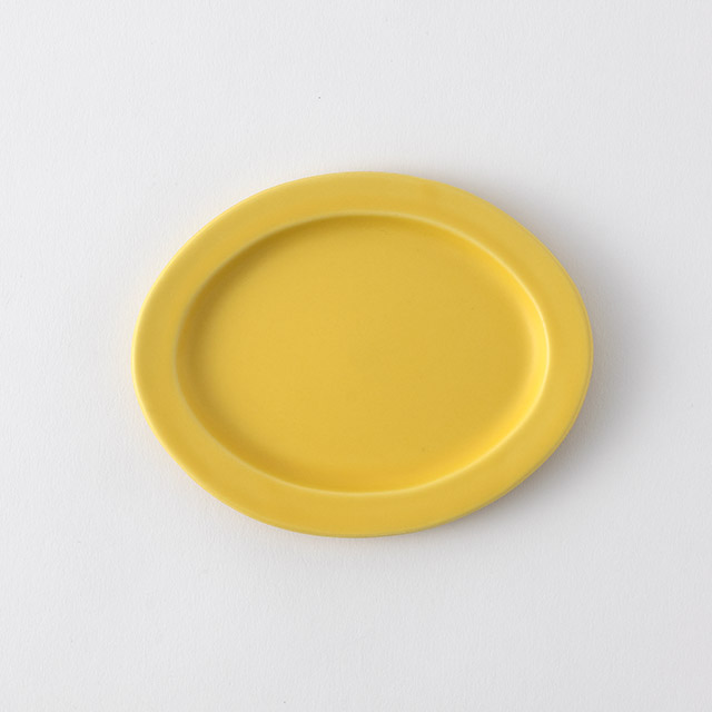 Sara イエロー オーバル皿(S)