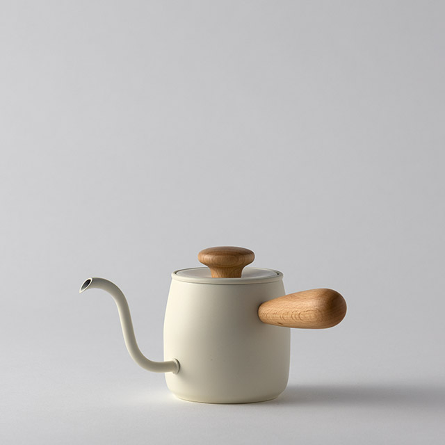 シングルドリップ ステンレス 白/木