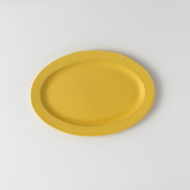 Sara　イエロー　オーバル皿(M)
