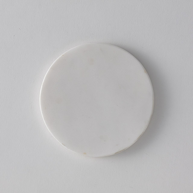 天然大理石丸コースター ホワイトカララ(A)