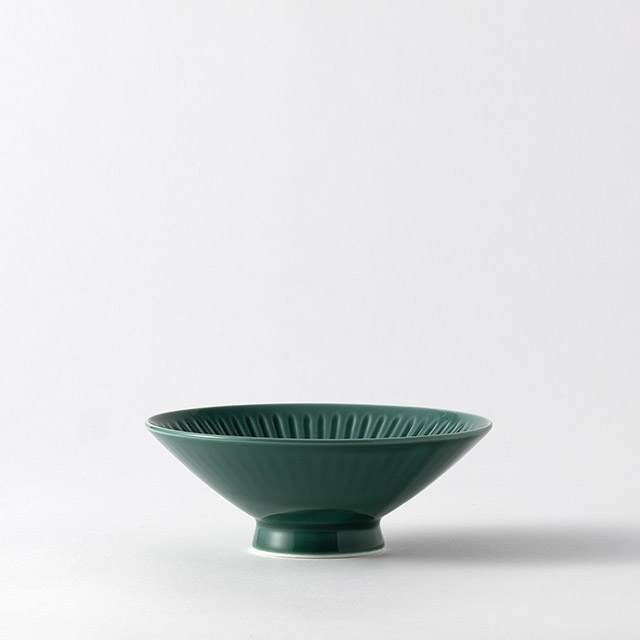 せんぼり平碗 グリーン