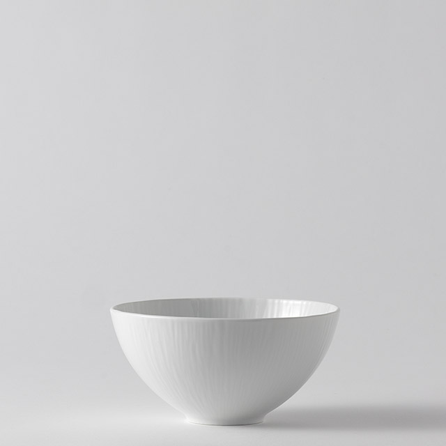 crease　丼　白磁