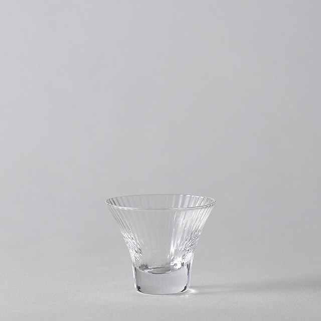 手吹きガラス　ぐい呑み　しのぎ