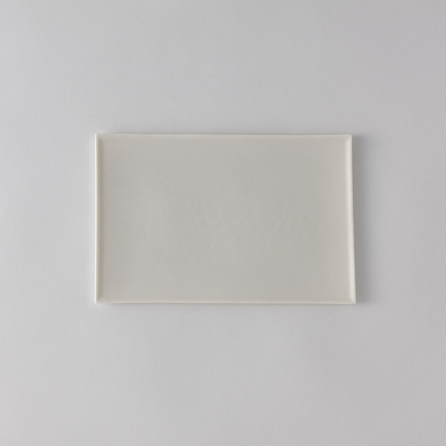 白石陽一 Pheno 磁土長角板皿 白(MS2)