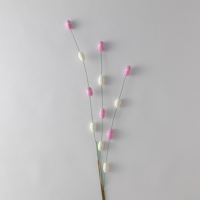 めでたや　まゆ玉　白／ピンク　78cm