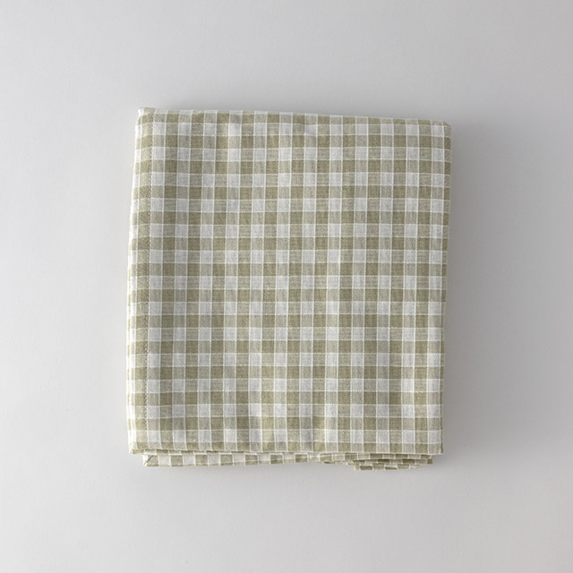 ZH　コットン　テーブルクロス　ギンガムチェック　グリーン
