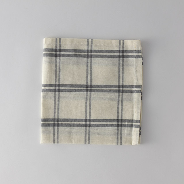 ZH　コットン　ナプキン　チェック　ブルー