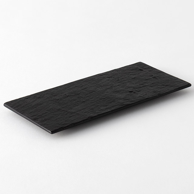 雄勝石 レクタンギュラープレート200 黒