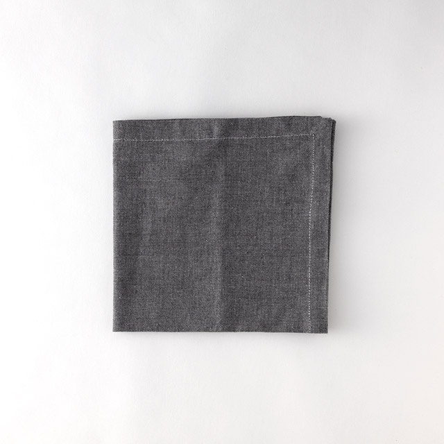 ZH メランジ コットン ナプキン ダークグレー