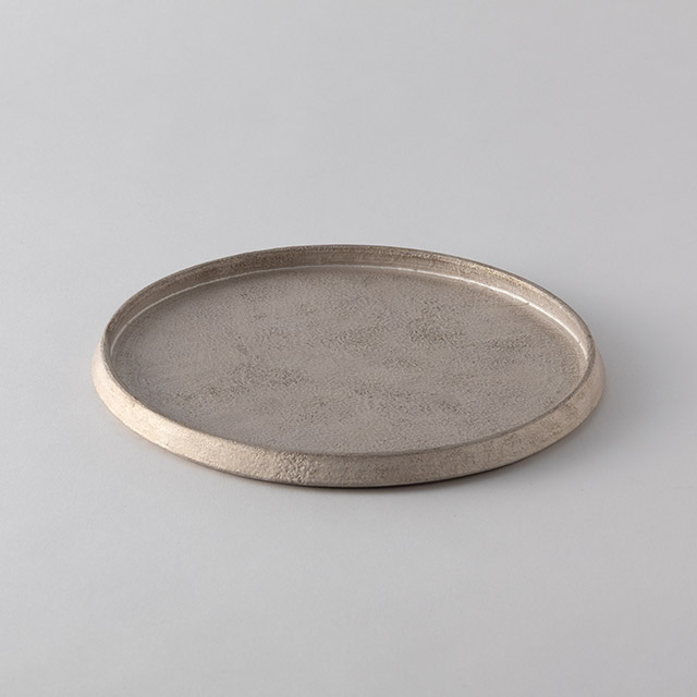 野田里美 銀彩リバーシブル7寸皿