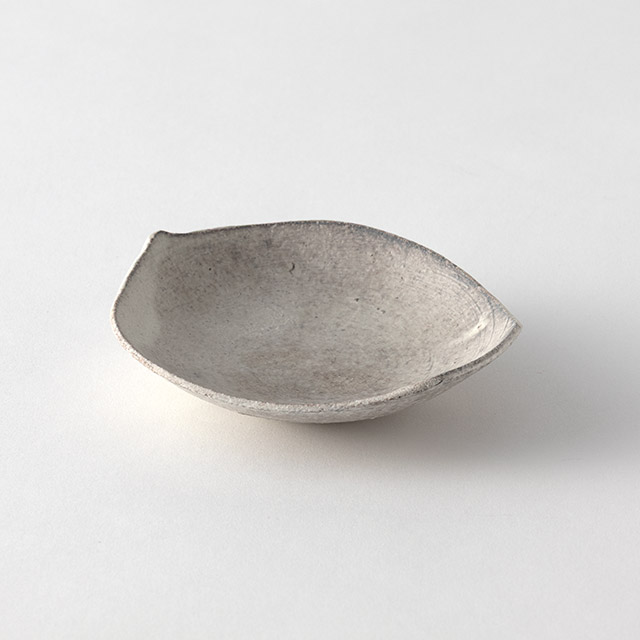 野口悦士 白錆蓮弁皿