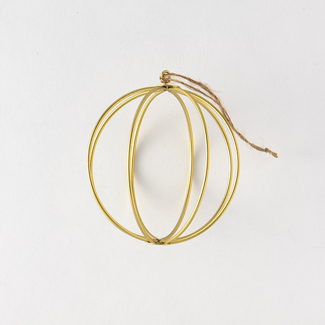 ワイヤーボールオーナメント　ゴールド8本