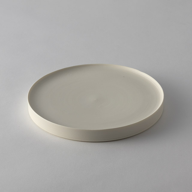 藤原ヒロミツ　座皿　白