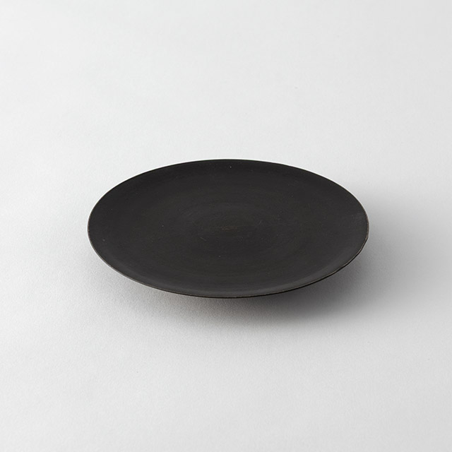 藤原ヒロミツ 台皿 黒