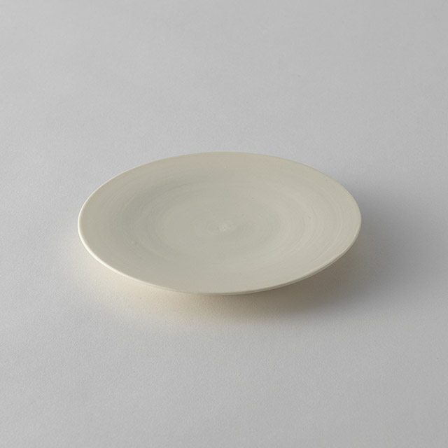 藤原ヒロミツ　台皿　白