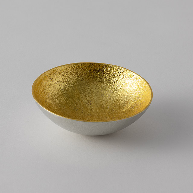 能作 錫/金箔小鉢 中
