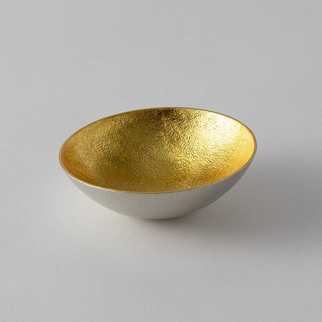 能作 錫/金箔小鉢 大