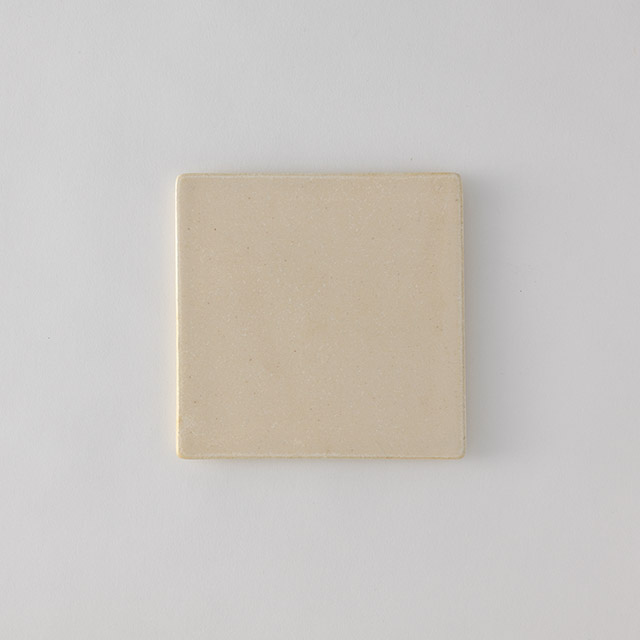 スクエアフラットプレート 白 12.5cm