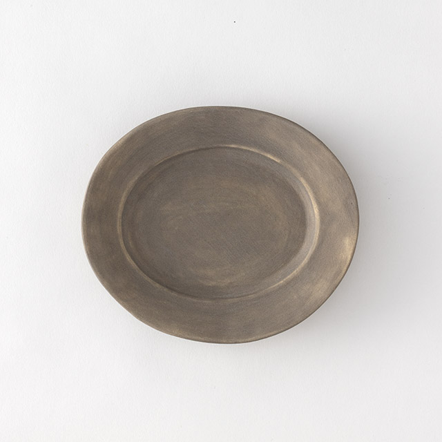 児玉修治　オーバルプレート　ベージュ　S