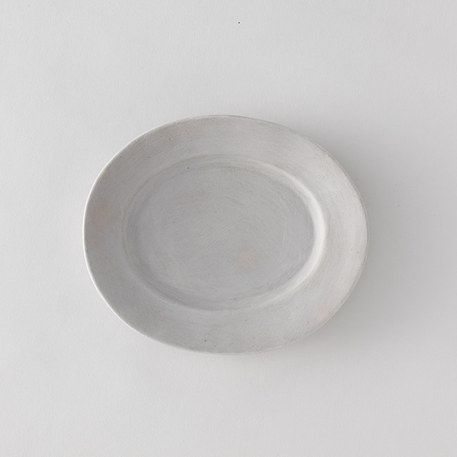 児玉修治　オーバルプレート　ホワイト　S