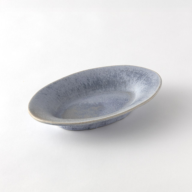 河合美月 オーバルプレート 水色