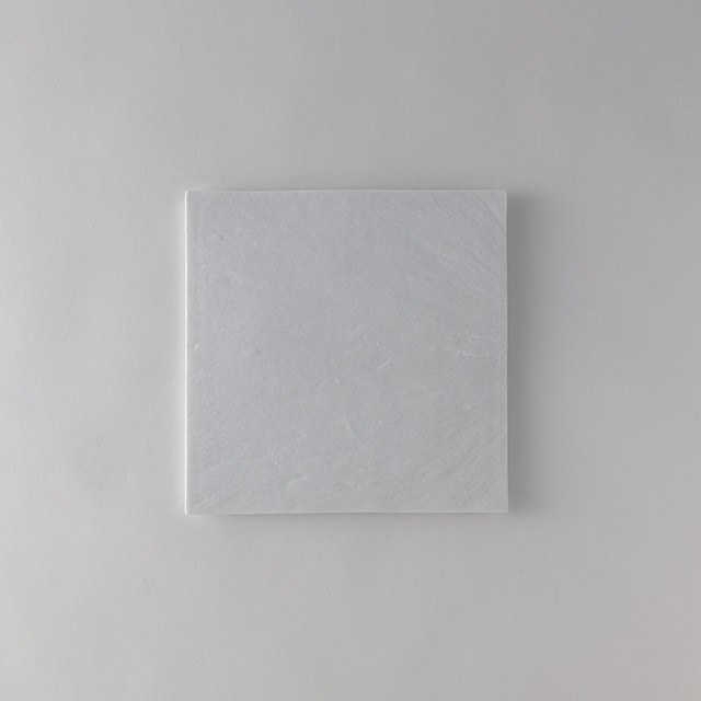 硯石正角プレート ホワイト24cm 有田焼