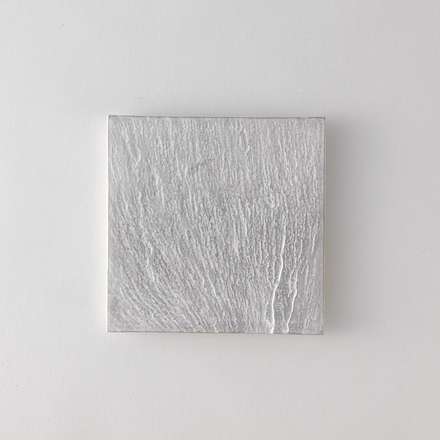 硯石正角プレート シルバー15cm 有田焼