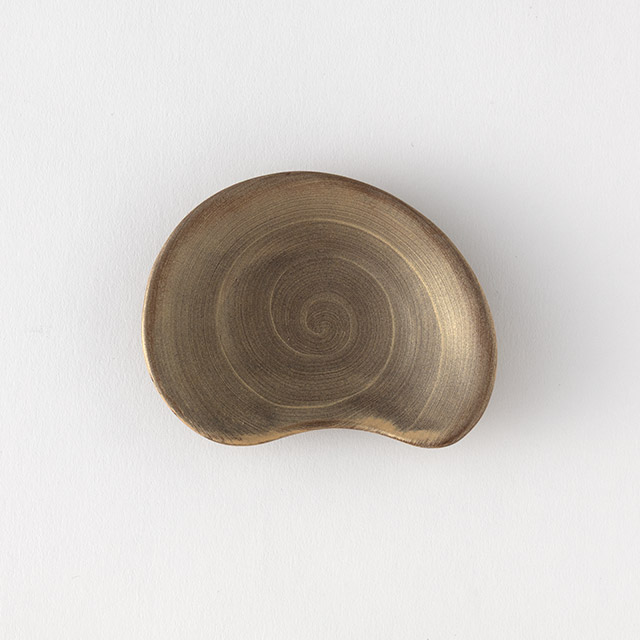 崇雪　カシュープレート10cm　ゴールド