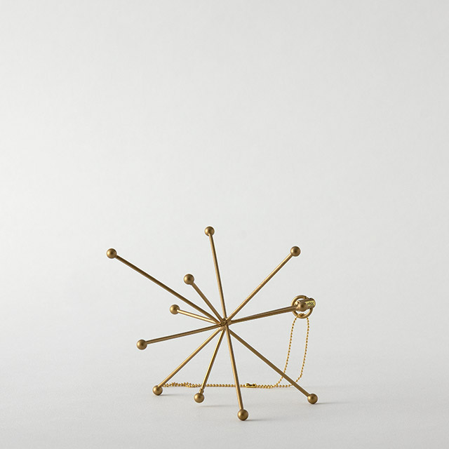 メタルオーナメント　スチールスター　ゴールド