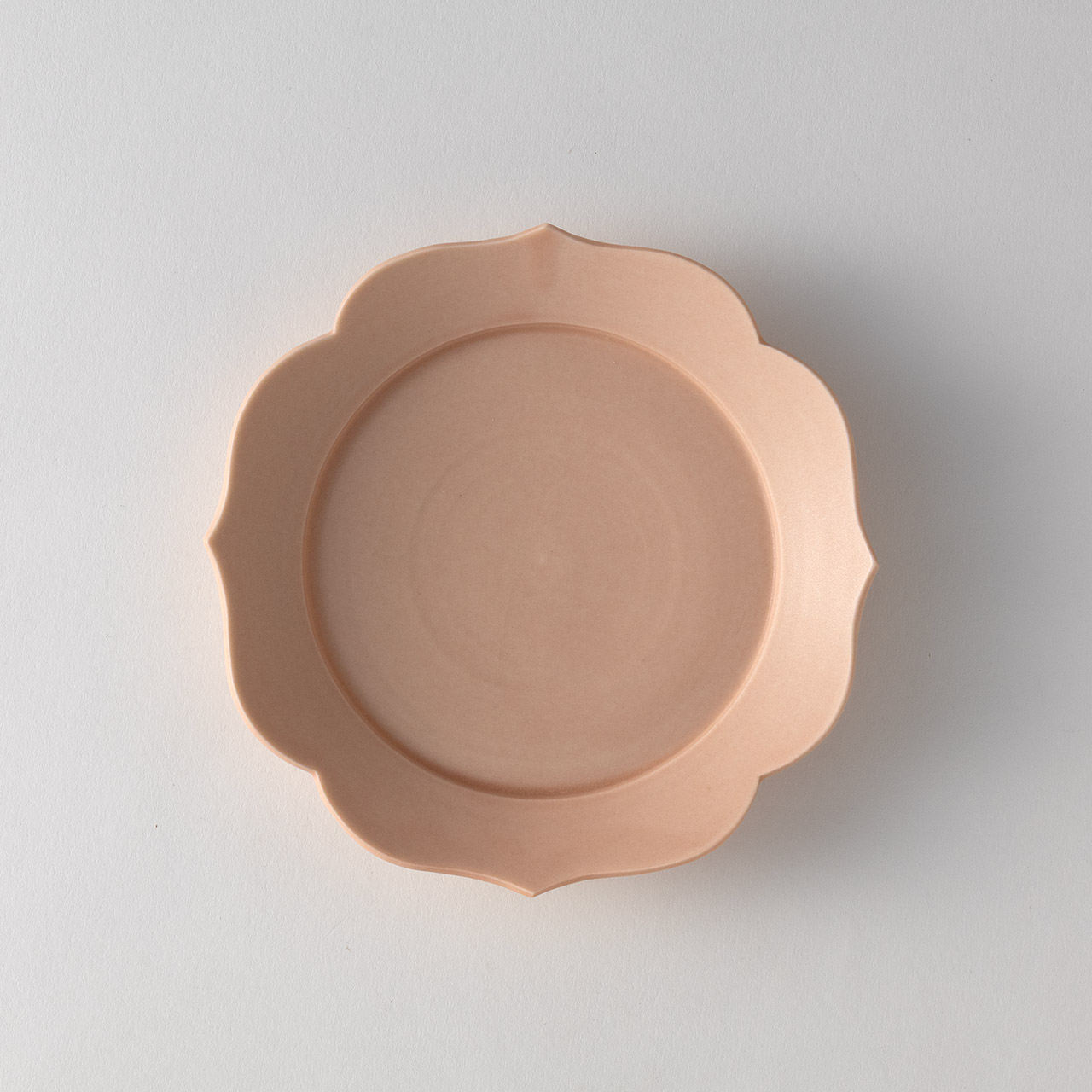 丸谷牧子 蓮花リム皿 ピンク