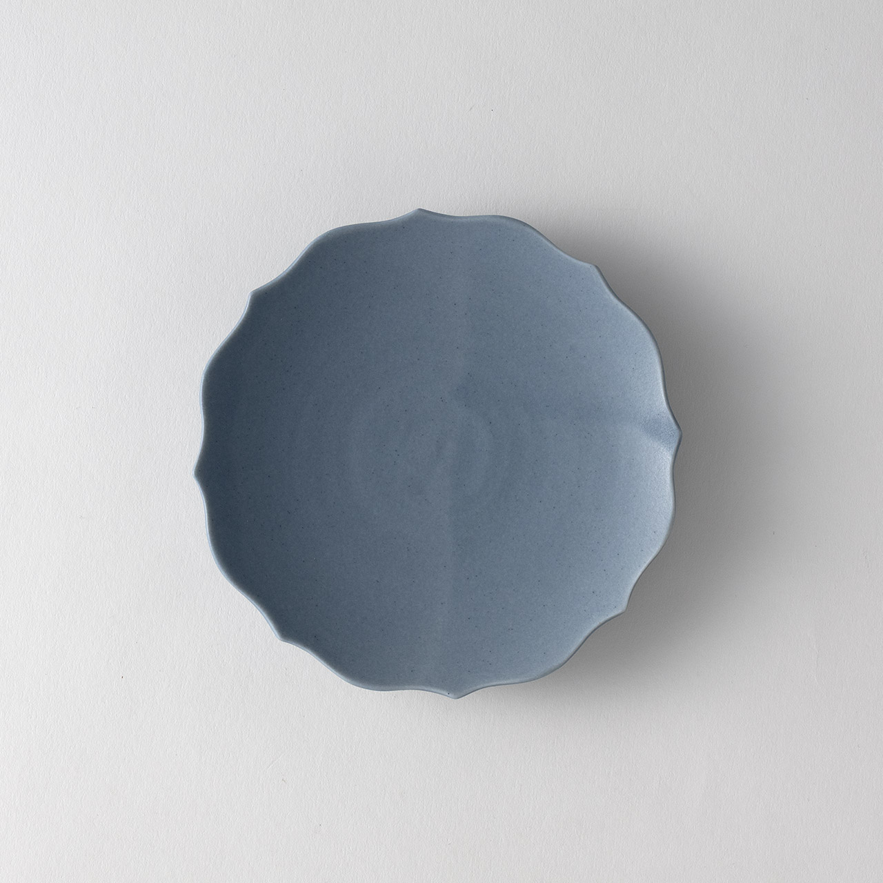 丸谷牧子 蓮花5寸皿 ブルー