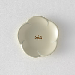 小梅 豆豆皿　合成漆器　白