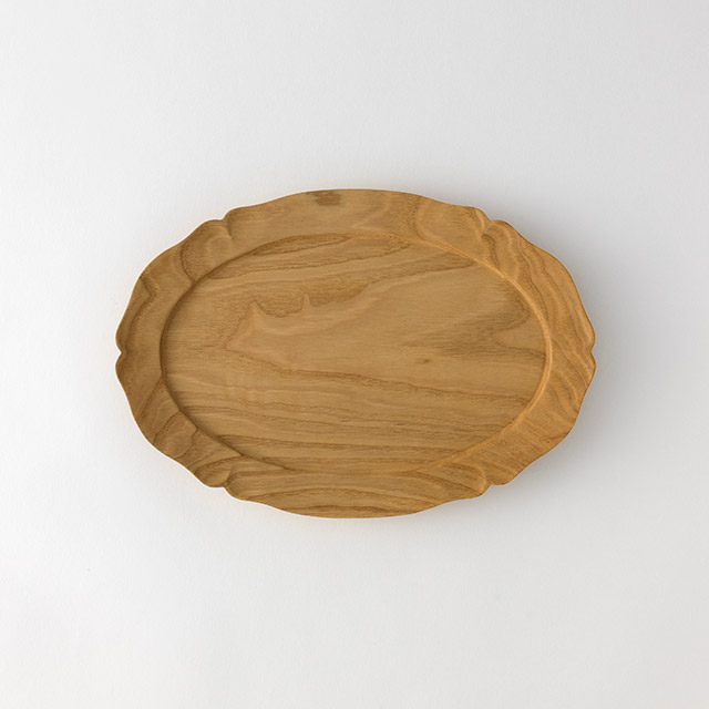 森田孝久 輪花オーバル皿 栗