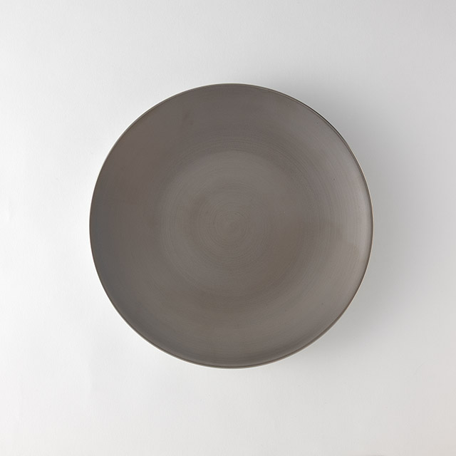 アリタポーセリンラボ　丸皿30cm　プラチナ