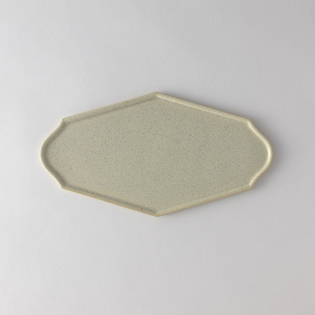 猪原朱乃 菱型フラットプレートM アイボリー