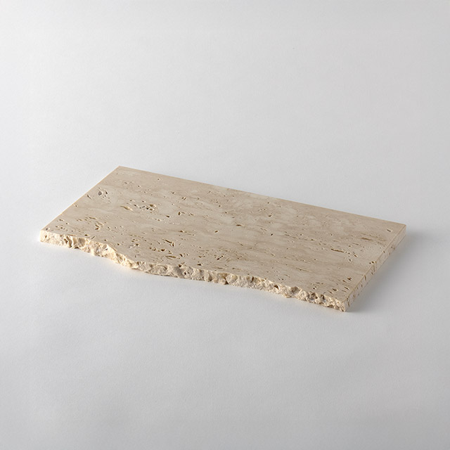 大理石端材プレート　トラバーチン30cm