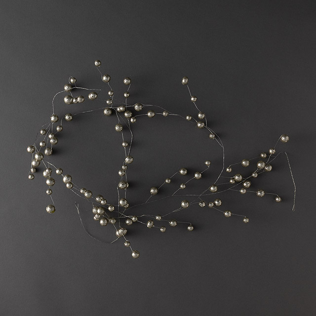 ガーランドグリッターボールシルバー180cm