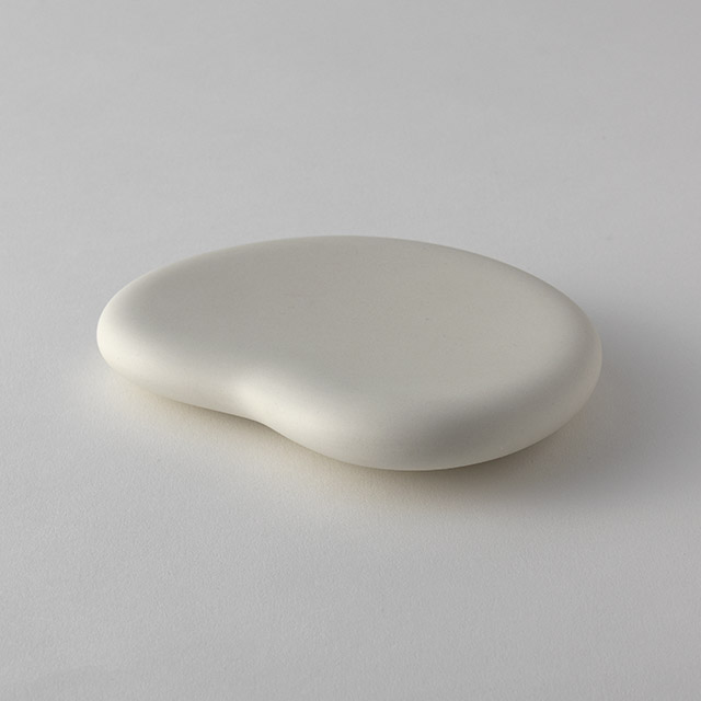 打田翠 白磁焼締プレート heart