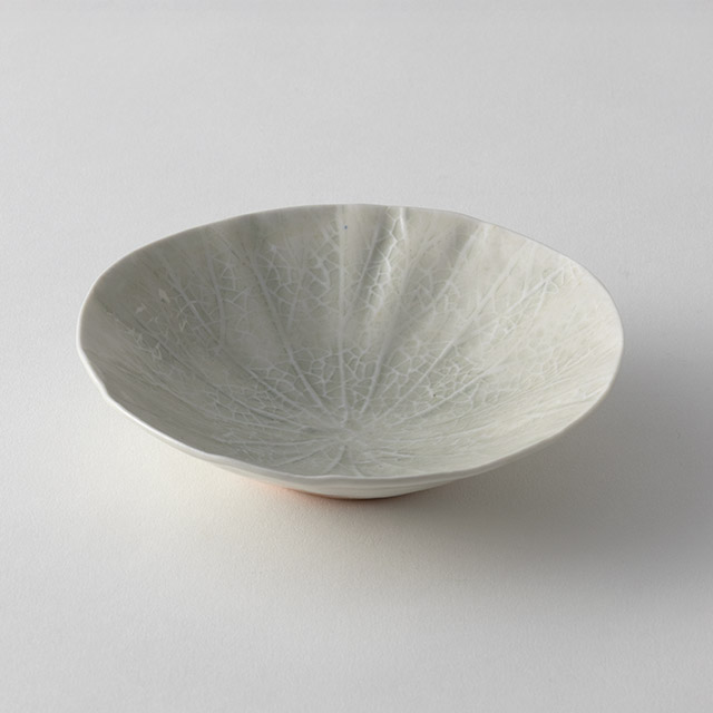 前田麻美 灰青釉蓮の葉五寸鉢