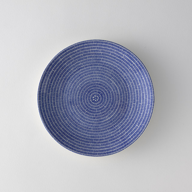 アラビア アベック/24hプレート21cm ブルー