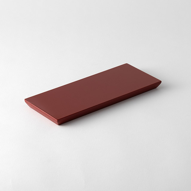 合成漆器プレート 赤 24×10cm