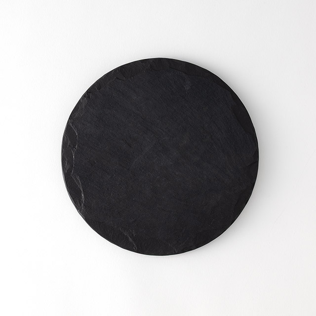 スレートラウンドプレート　割り肌