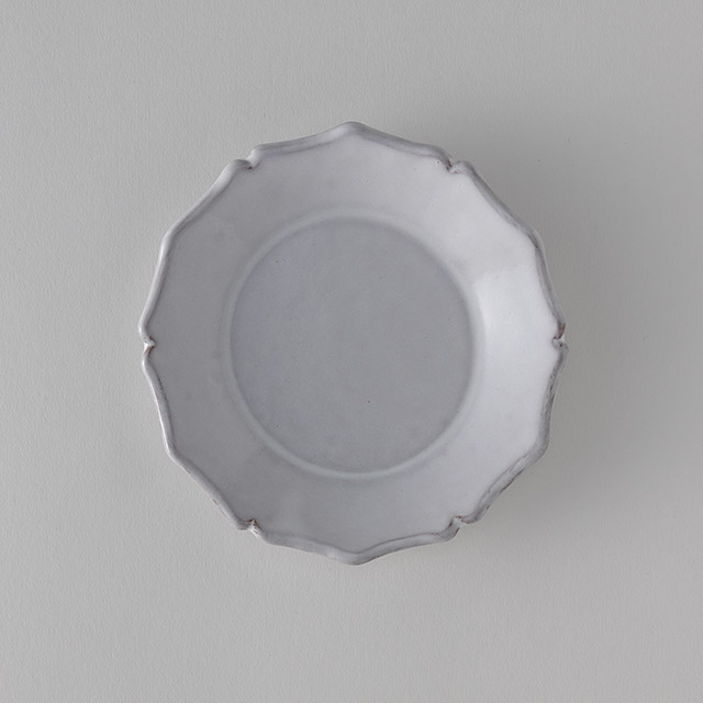 千田徹 花リム皿 小