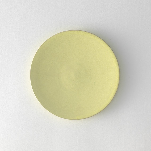 TAKUNOBU 17cmプレート チタン結晶釉 黄