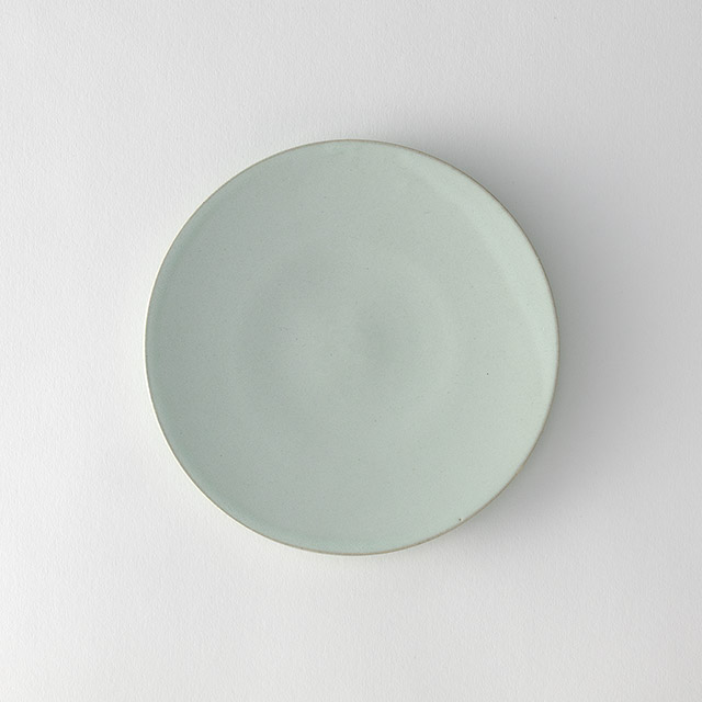 TAKUNOBU 17cmプレート チタン結晶釉 薄緑