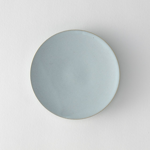 TAKUNOBU　12cmプレート　チタン結晶釉　水色