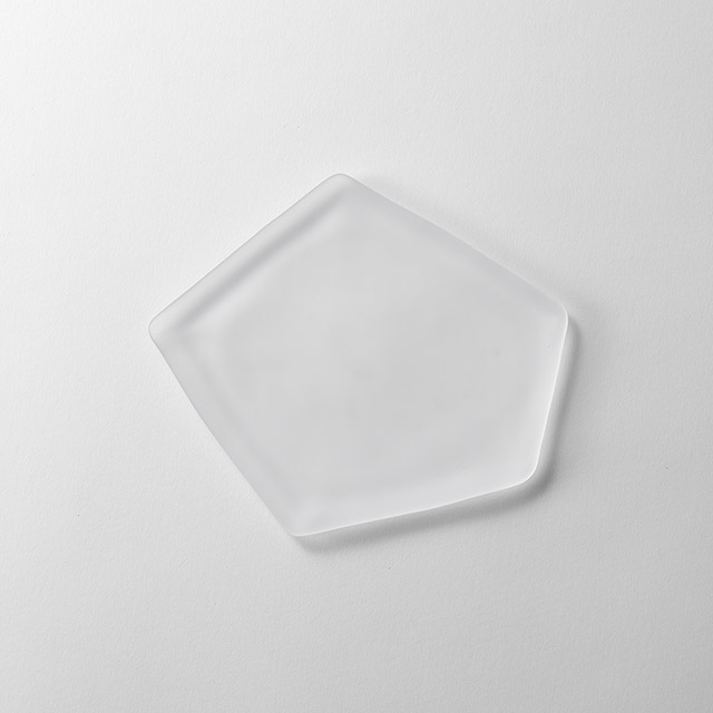 ガラス変形プレート氷紋フロスト S