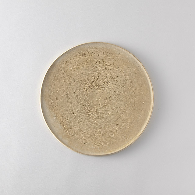 紺野乃芙子　真っ平皿　白　25cm