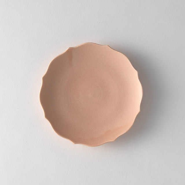 丸谷牧子 蓮花5寸皿 ピンク